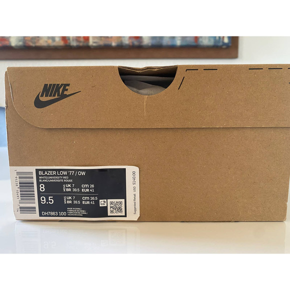 Nike Blazer Low Off-White University Red main image 6